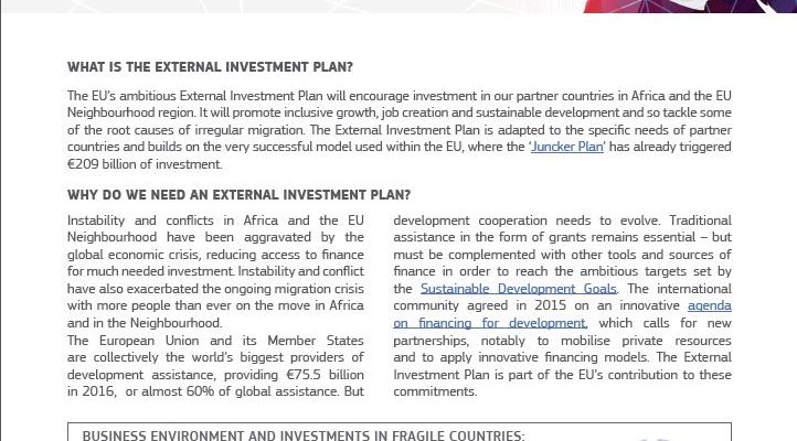 EU External Investment Plan